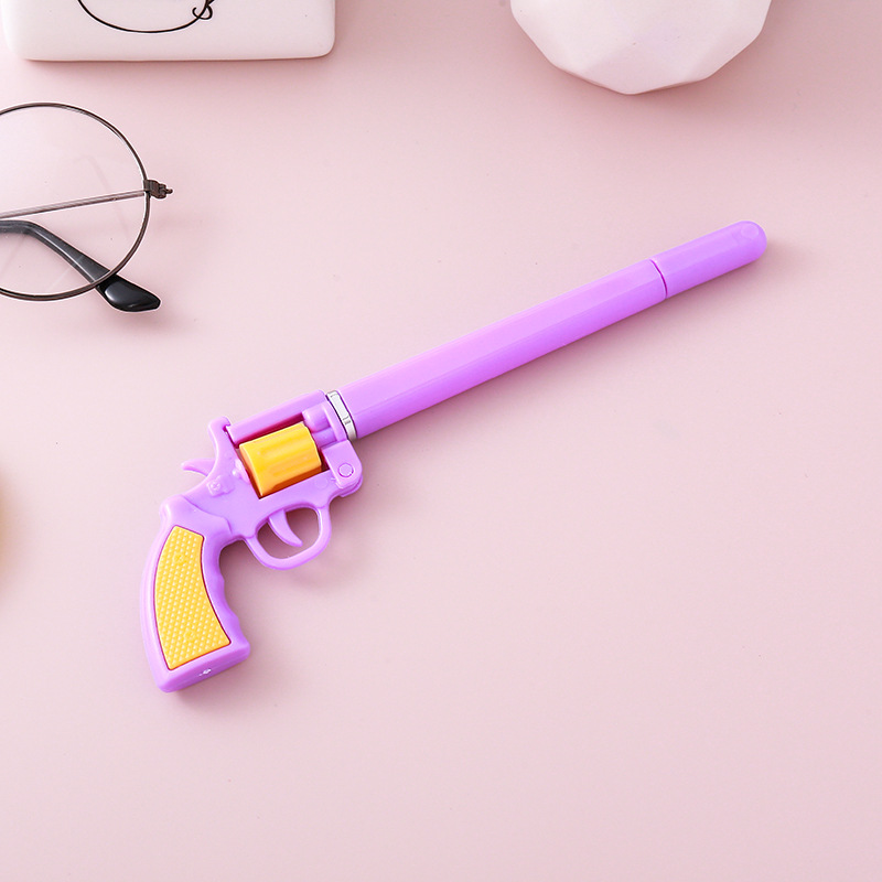 Revólver desmontable creativo Pluma de gmios Papelería linda Estilo de arma de estudiante Pluma de agua Regalo de premio al por mayor
