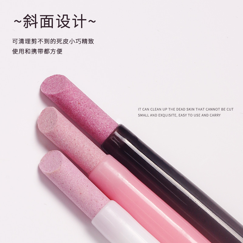 Nuevo bolígrafo de cuarzo para uñas de dos cabezas bolígrafo de esmerilado de reparación y exfoliante multifuncional de doble cabeza