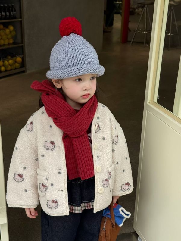 儿童加厚保暖外套2025冬季新款女童宝宝羊羔毛保暖上衣女孩夹棉衣|undefined