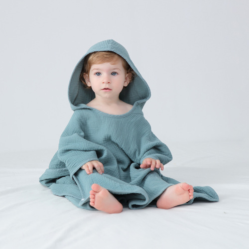 Children's bath towel poncho is more absorbent than pure cotton. Special for older children, girls can wear hooded bathrobe for summer swimming and bathing.
