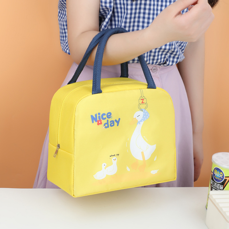 Bolsa de almuerzo portátil estilo japonés, bolsa térmica para estudiantes, bolsa de almuerzo para oficinistas, bolsa de almuerzo de papel de aluminio, bolsa bento de gran capacidad