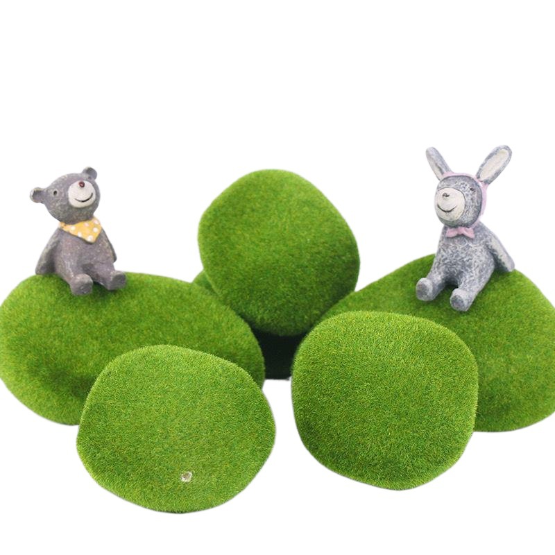 Musgo artificial musgo piedra verde piel piedra tiro props bonsai paisaje Decoración