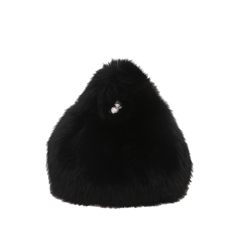 Bolsas de peluche de invierno 2024 nuevas bolsas de moda de mujeres estilo exterior simple bolsas de lana coreanas casuales