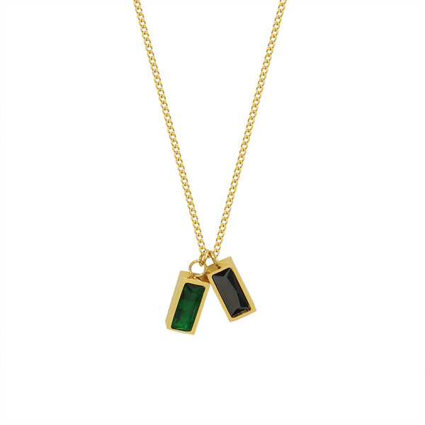 Brand small design pendant stainless steel with zircon
