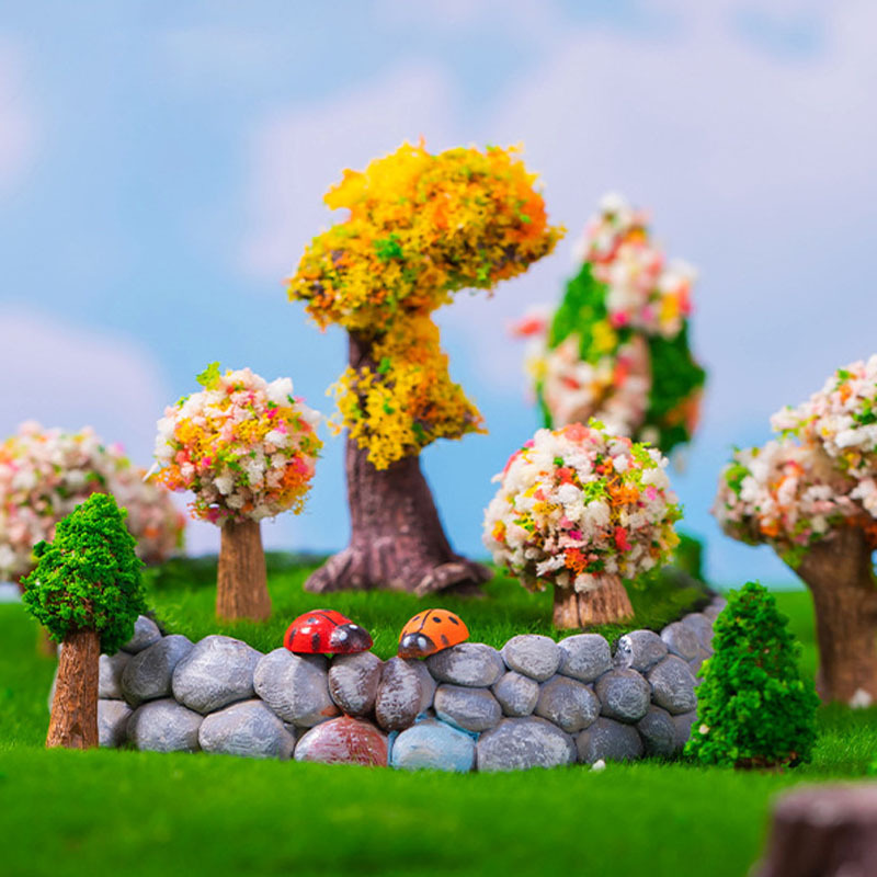19 artificial tree micro landscape gardening forest landscaping decoration accessories pastoral micro world resin handmade ornaments