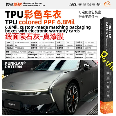Car paint protective film color-changing car wrap film, Nado Mountain - satin-meteorite-gray-152m-15m-roll