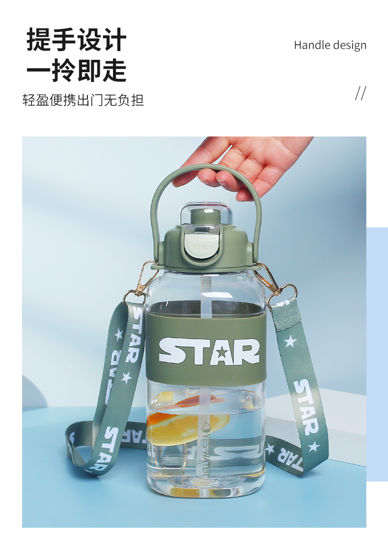 Creative and personalized square super-large capacity water cup 2023 new outdoor fitness sports water bottle ton ton bucket consignment pic 29