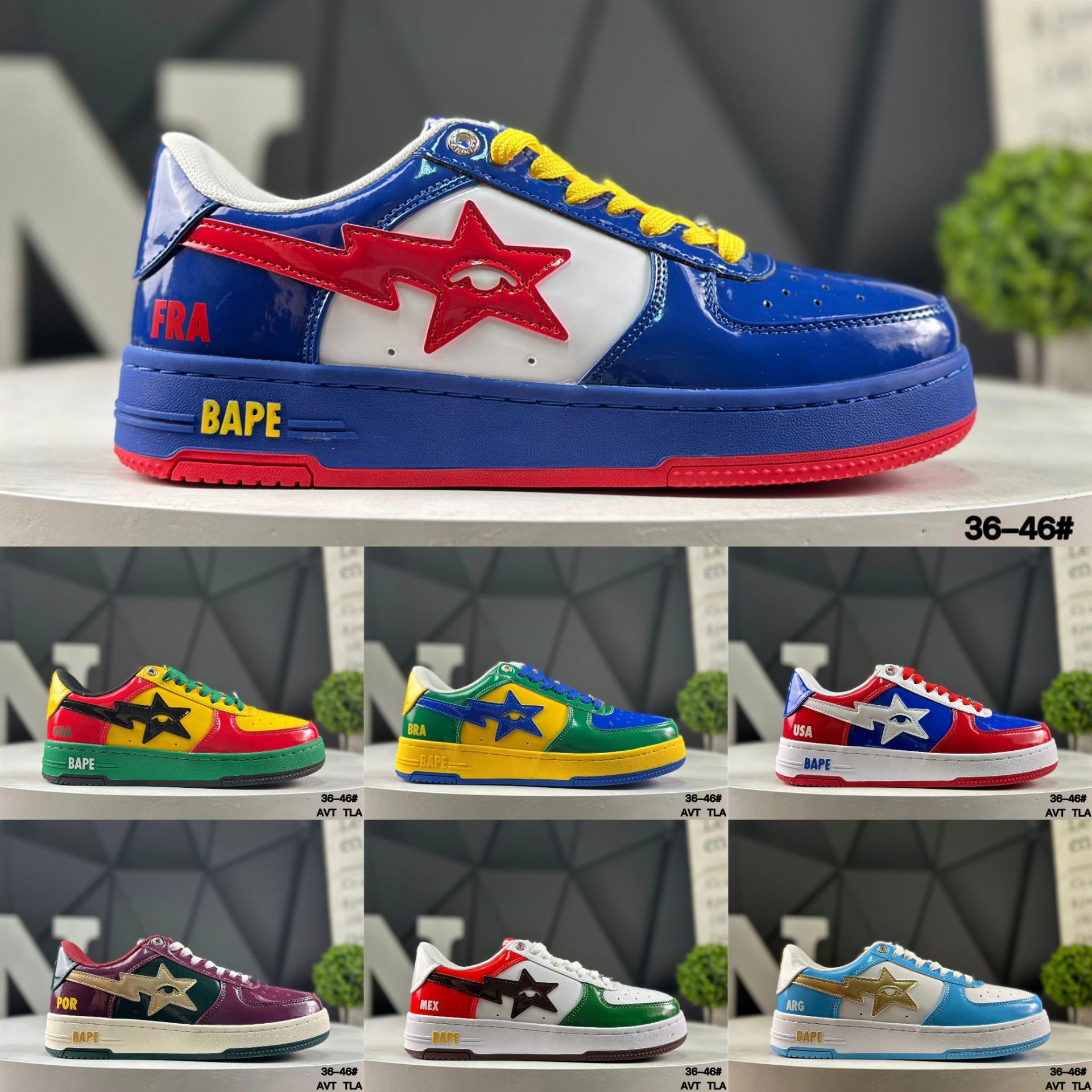 Cross-border original Bape Sta ape head low-top fashion trendy unisex high-value casual sports sneakers