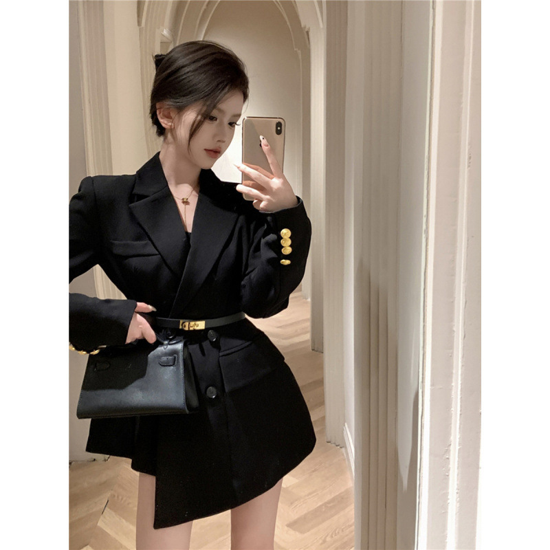 2024 Spring and Autumn New Suit Jacket Women's High-grade Fried Street Design Niche Leisure brown Slim Small Suit