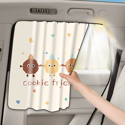 curtain embedded car window track: Car curtains