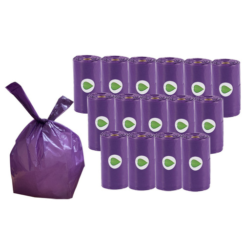 Degradable Purple Pet Vest Bag with Reel Pet Waste Bag Poop Bag Dog Bag Poop Bag Cleaning Supplies