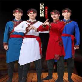 蒙族舞蹈蒙古舞服装男士表演出艺考服装演出练功练习服蒙族舞套装