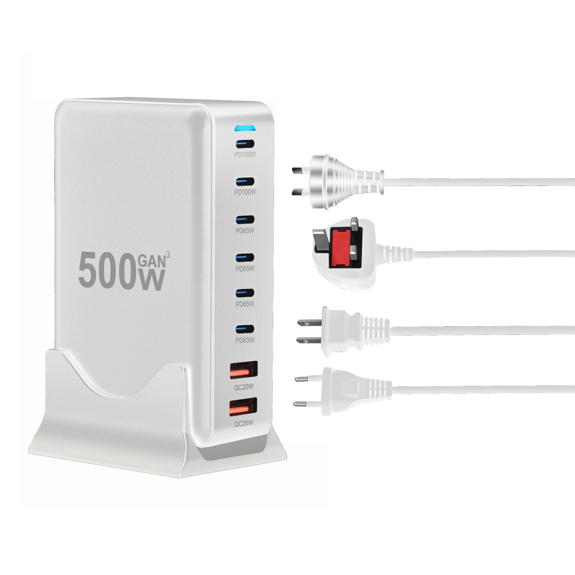 Новый 500W зарядное устройство с азотом 6C2A многопомощное зарядное устройство для столешницы 8 портов кросс-бордер взрывная зарядка рабочего стола