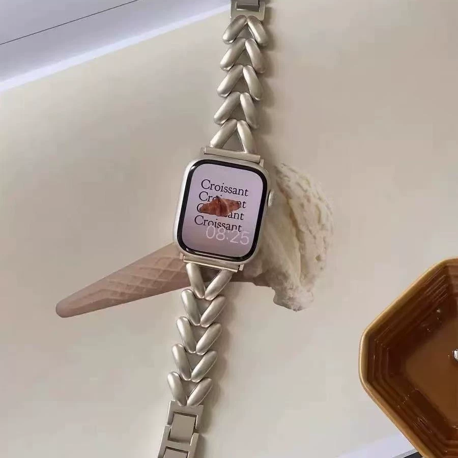 Подходит для Apple Watchs10 Apple Watch iwatch456789 поколения SE ремешок любовь металлический ремешок