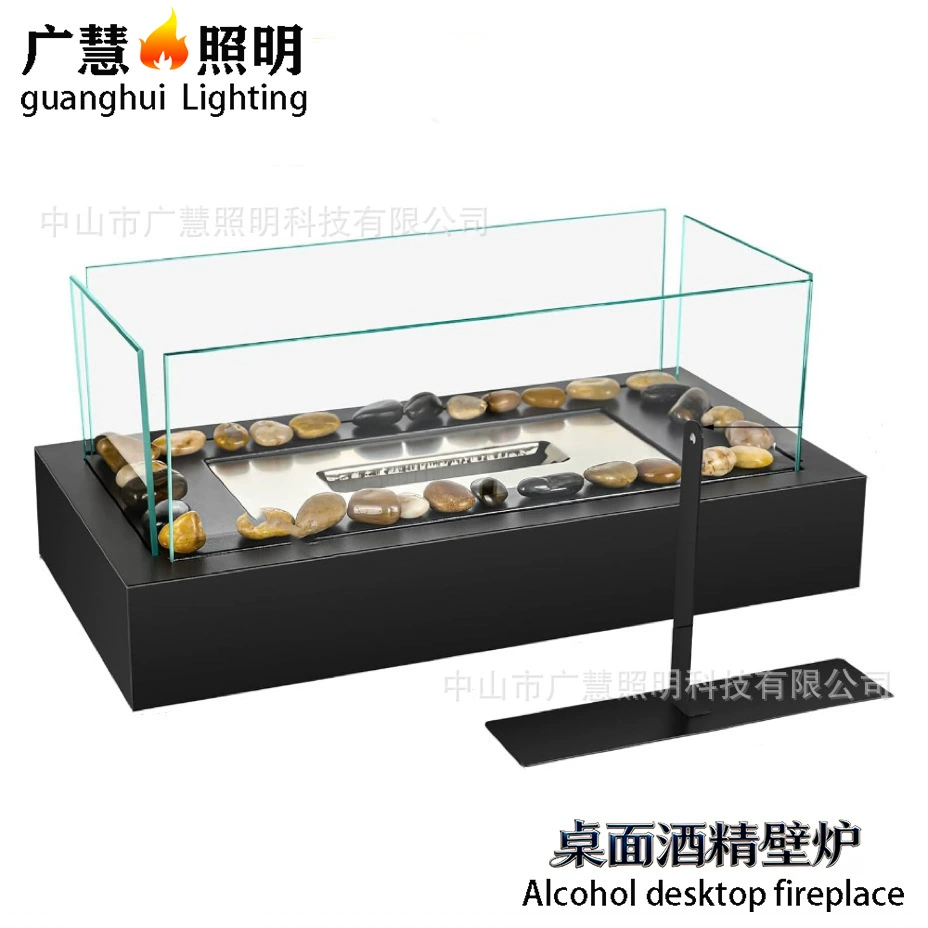 Кросс-бордерный настольный спиртовой камин с настоящим пламенем, прямоугольный камин-лампа, спиртовой камин для дома, улицы, двора, печь
