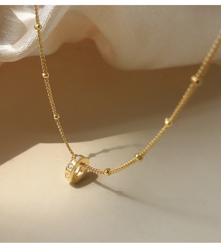 necklace simple clavicle chain fashionable circle copper necklace