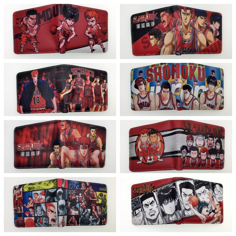 Slam Dunk Personality Fashion Brand Wallet Men's Short Korean Style Cute Wallet for Junior High School and High School Students