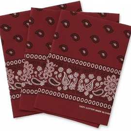 嘻哈涤纶纯棉佩斯利方巾可印logo图片文字多功能户外运动头巾方巾