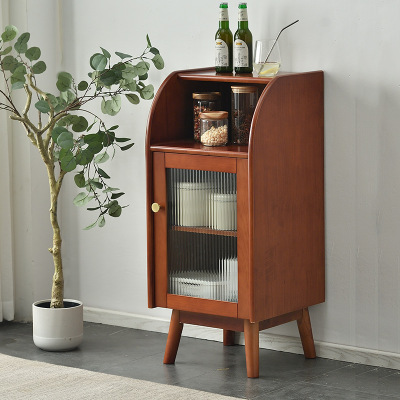 客厅北欧实木餐边柜简约现代家用小户型收纳柜客厅立柜餐厅小边柜