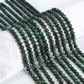 天然巴西祖母绿散珠手工饰品配珠圆珠长链半成品Emrald厂家直供