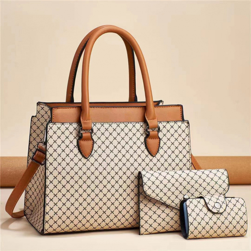 Baja de tres piezas para niños 2025 bolsos de moda casuales de gran capacidad impresión de color contraste bolsos de hombro