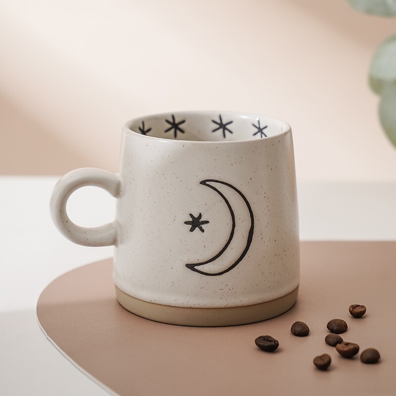 Ceramic Cup Household Mug Japanese Stoneware Retro Milk Coffee Cup Niche Breakfast Cup Creative Couple Cup Ceramic Cup Household Mug Japanese Stoneware Retro Milk Coffee Cup Niche Breakfast Cup Creative Couple Cup
