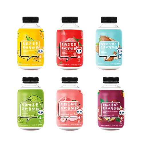 Meal replacement milkshake instant breakfast meal replacement powder small fat bottle strawberry meaty fruit milkshake bulk meal replacement grain-free powder