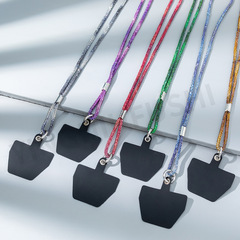 New adjustable full diamond mobile phone chain ins fashion hanging neck mobile phone lanyard anti-lost mobile phone case lanyard wholesale