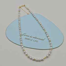 4-5mm天然淡水keshi珍珠设计款项链气质百搭小红书同款桂花酒酿