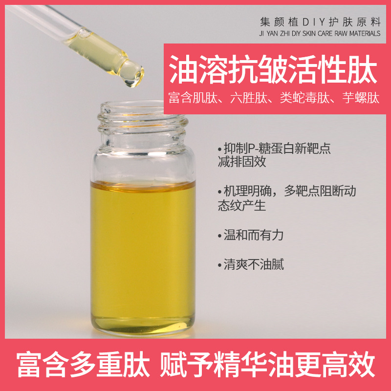 Oil-soluble anti-wrinkle active peptides