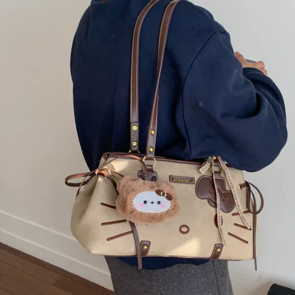 Super Popular Niche Baguette Underarm Bag for Women, 2026 New Model, Cute Kt Cat Shoulder Bag, Cartoon Bowling Bag, Trendy