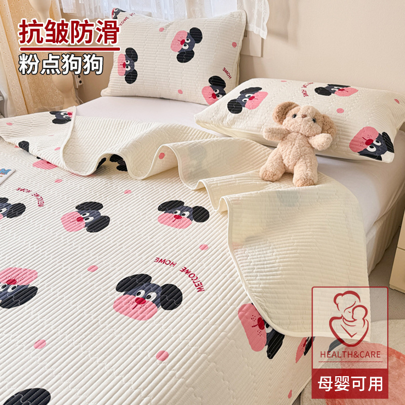 Juego de tres piezas con cubierta de cama de algodón Clase A 2025 nuevas sábanas de dormitorio acolchadas de tatami de algodón universal de cuatro estaciones