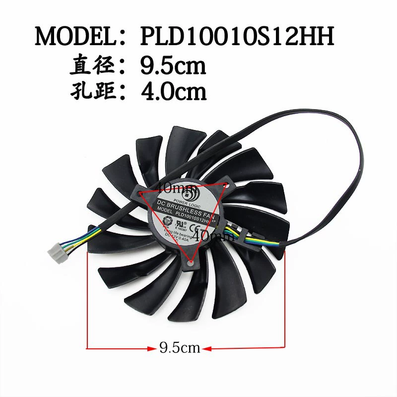 Подходит для MSI GTX1060/1070 AERO ITX, вентилятор охлаждения видеокарты PLD10010S12HH