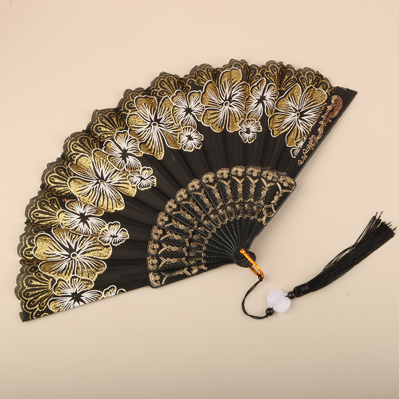 Abanico Plegable de Encaje de Plástico, Estampado, para Danza image 40