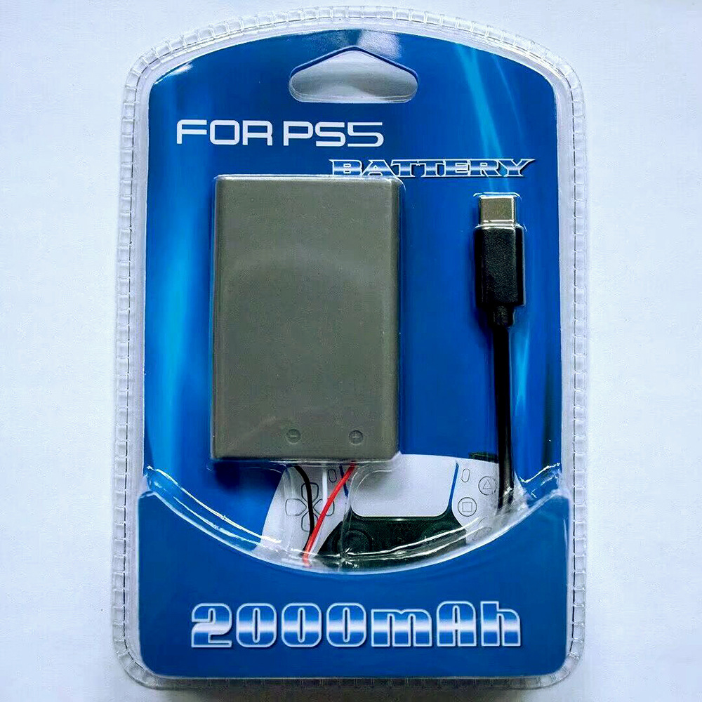 新品PS5手柄内置电池 PS5电池带充电线 2000MAH 手柄可替换锂电池