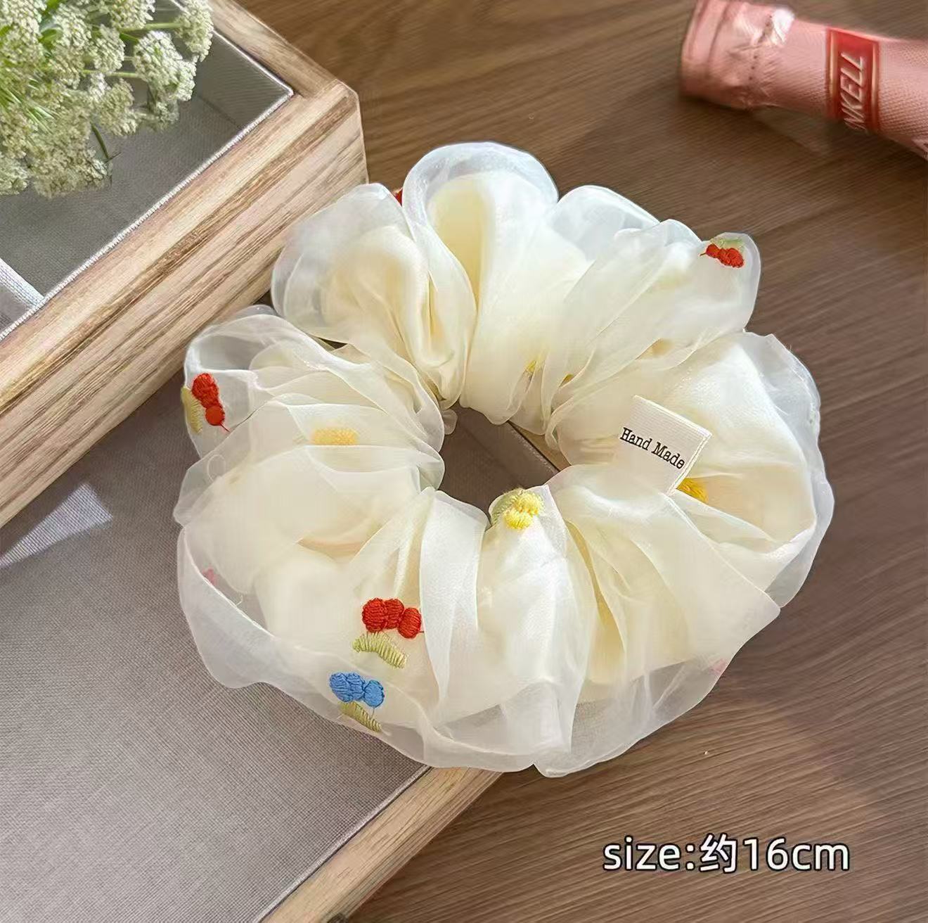 메쉬 체리 대장 머리끈
