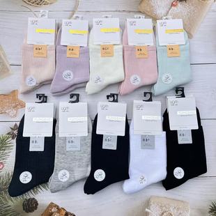 Yungemei Mid-tube Mesh Cotton Socks Factory Direct Supply Men's and Women's Pure Color Cotton Socks Spring and Summer Combed Cotton Mid-tube Mesh