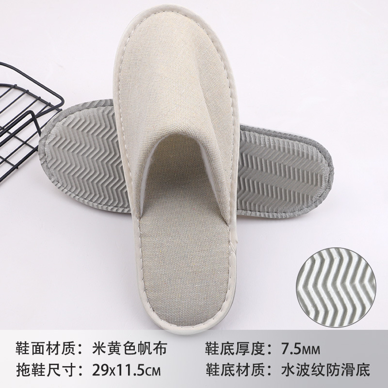 Hotel sandalinas desechables de algodón de lino de seda sandalinas de alojamiento residencial sandalinas desechables antideslizantes soleas de zapatillas gruesas