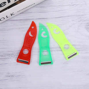 29-7 Wholesale Fruit Peeling Knife Peeler Melon and Fruit Peeling Knife Plastic Peeler One Dollar Store