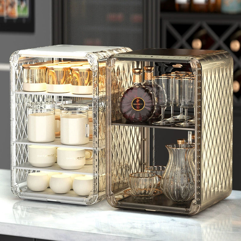 Коробка для хранения чашек для домашнего использования большой емкости прозрачная коробка для хранения чая