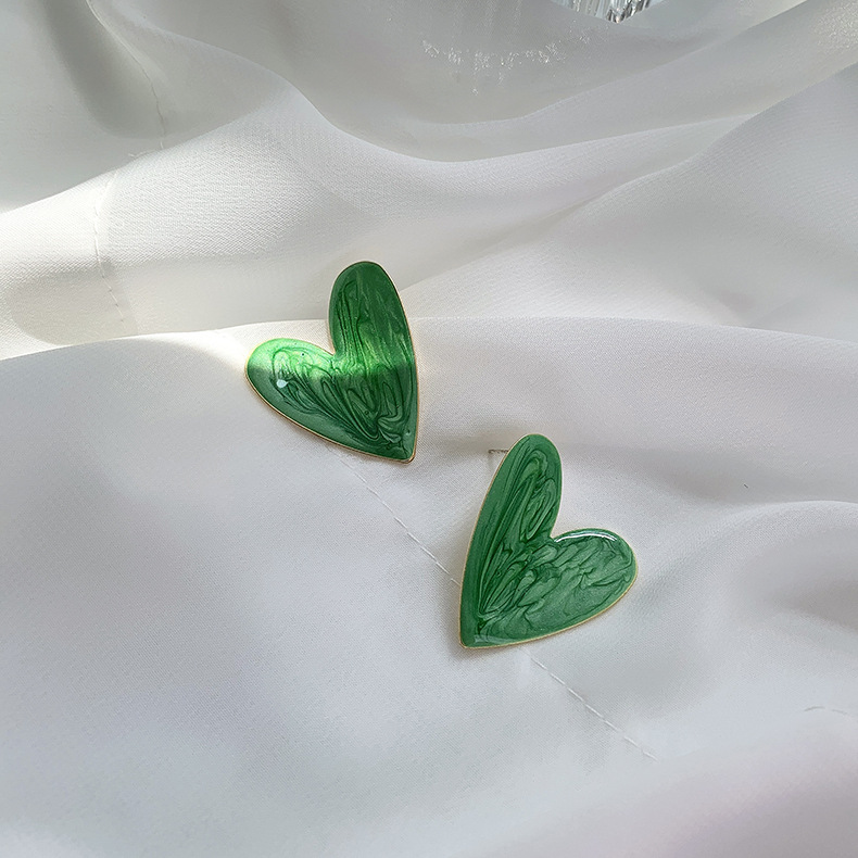 Nihaojewelry Wholesale Jewelry Simple Blooming Big Heart Stud Earrings display picture 7