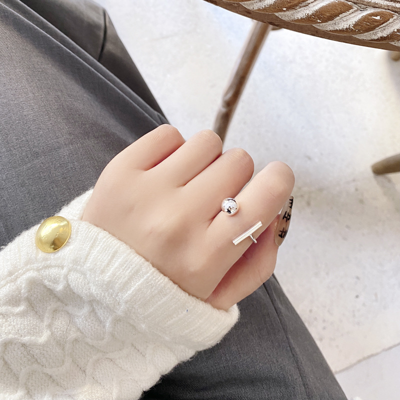 Geometric Pattern Women'S Gender Casual, Modern Style, Simple Style Style 18K Gold Plated Silver Plated 925 Sterling Silver Geometric Wide Band Rings Open Ring Rings