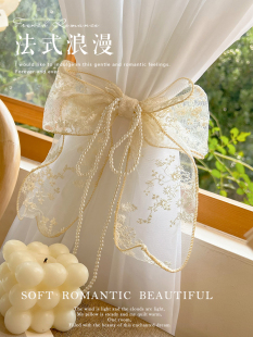 French Lace Bow Tie Curtain Decoration Accessories Small Jewelry Scandinavian Tie Rope Embellishment Lace Tie Rope Pendant