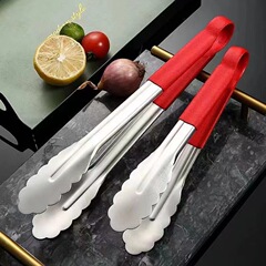 ステンレス食品クリップパン肉丸ステーキクリップバーベキュー肉クリップ焙煎キッチンツール赤家庭用