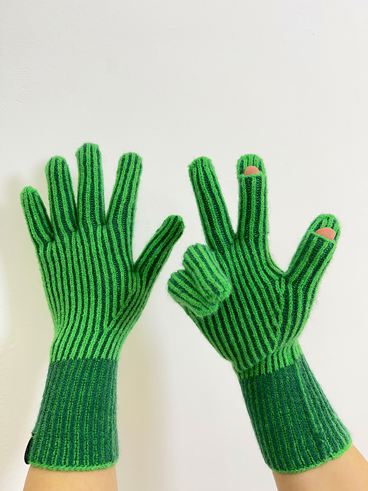 Unisex Simple Style Stripe Gloves 1 Pair display picture 7