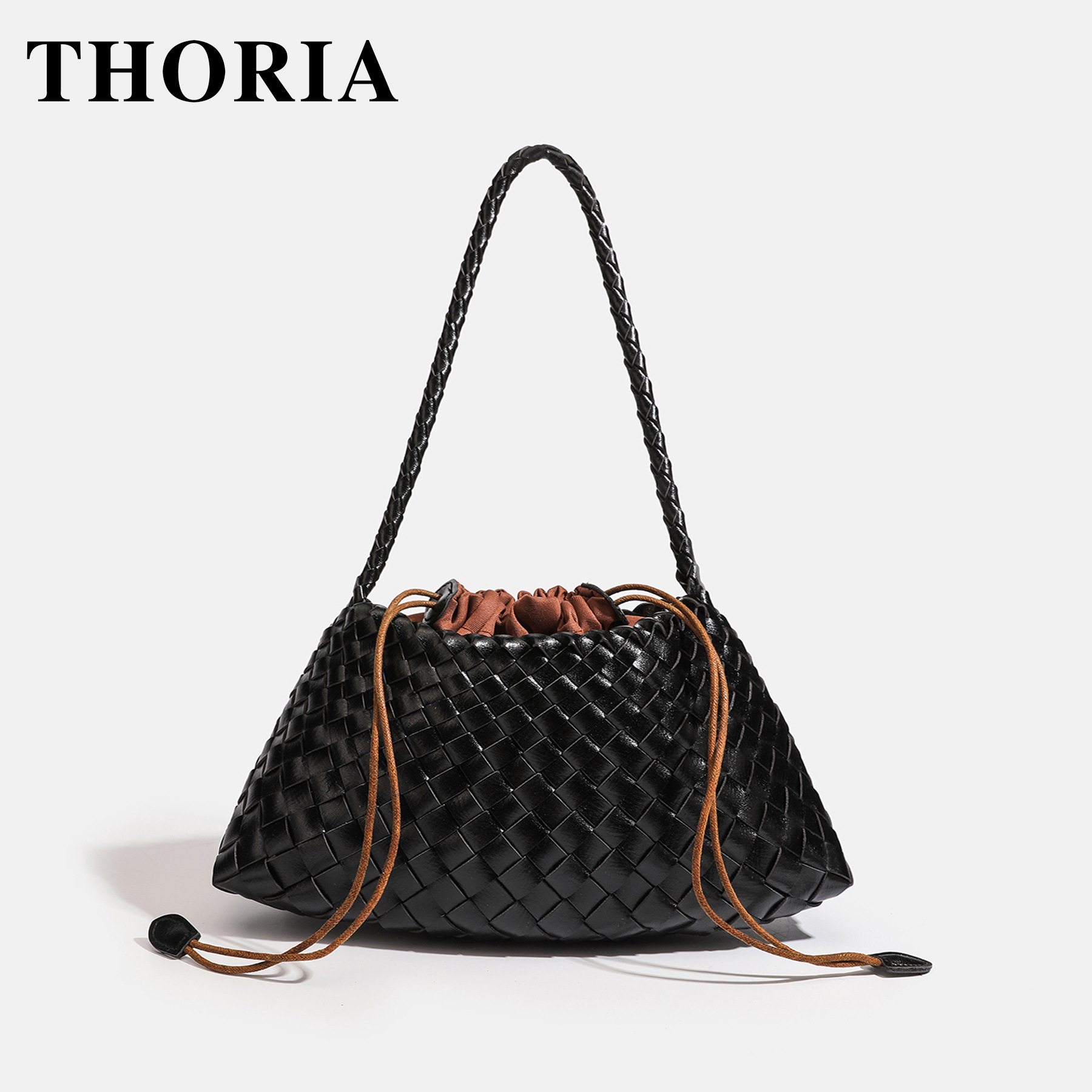 2026 New Women's Bag French Fashion Handmade Woven Bag Handheld Basket Shoulder Bag Unique Stylish Small Square Bag