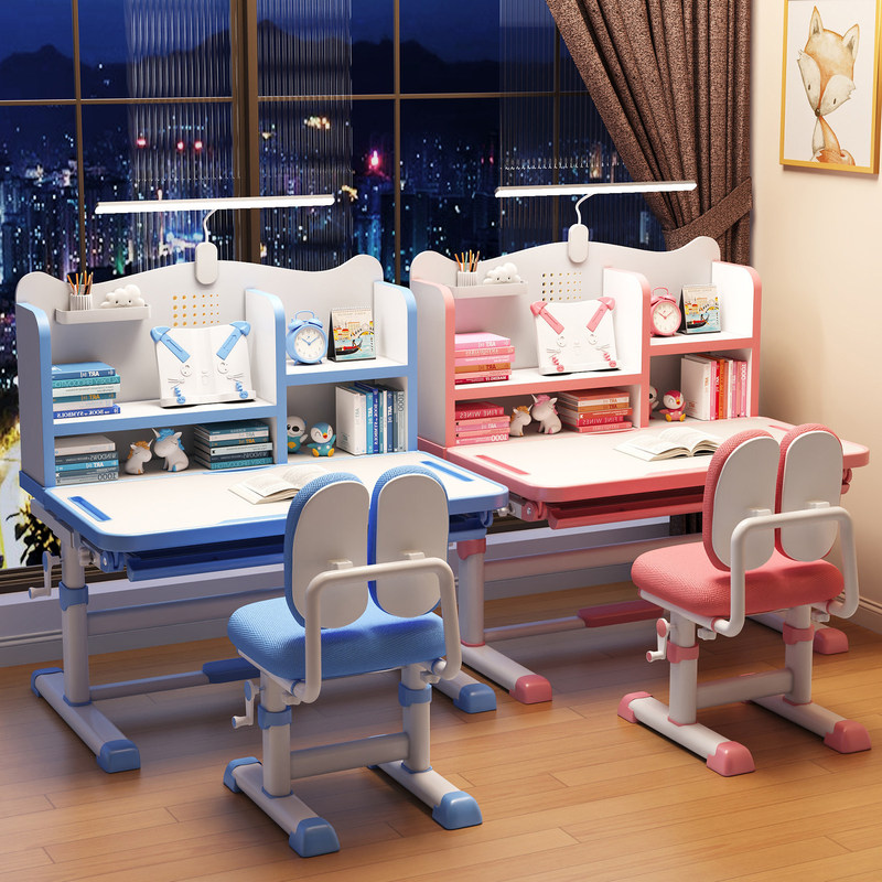 Study desk for students, home-use desk with adjustable height, special for bedroom homework and writing, desk and chair set for study purposes Study desk for students, home-use desk with adjustable height, special for bedroom homework and writing, desk and chair set for study purposes