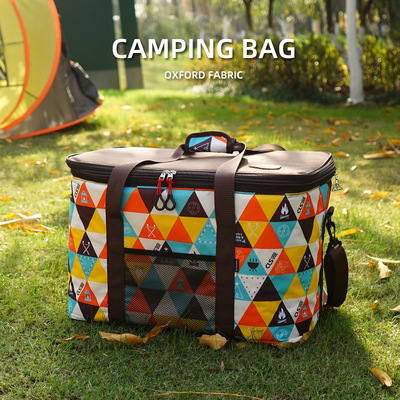 戶外大容量野營包可調節高度雜物收納箱露營手提包自駕旅行野餐包