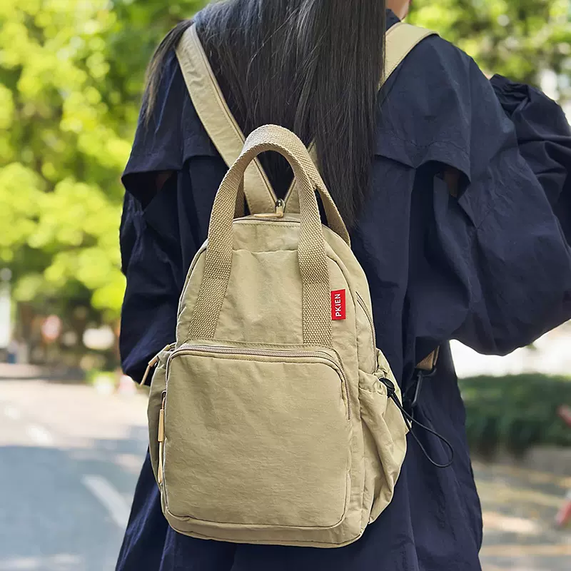 休闲户外轻便双肩包女式手提包运动骑行胸包百搭通勤单肩斜挎包