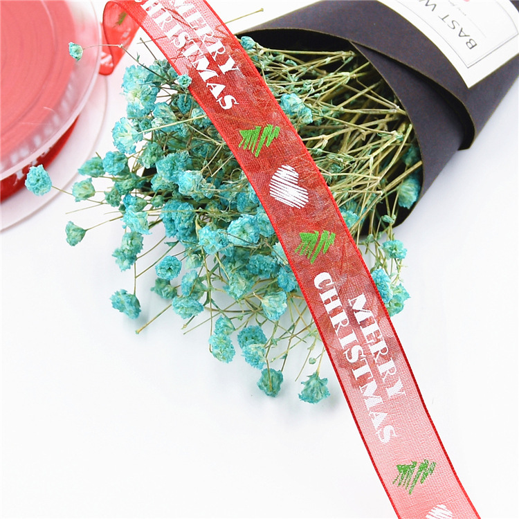 Nuevo 1.5cm impresión Inglés Hijo y Madre cinta de hilo artesanía embalaje de regalo cinta de hilo de color cinta de decoración de Navidad en stock